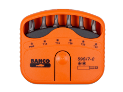 Bahco 59S/7-2 1/4" Bitsatz für Phillips- und TORX®-Schrauben 22 mm x 65 mm x 75 mm - 7-teilig