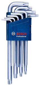 Bosch Blau Zubehör 1600A01TH4 Inbusschlüssel-Satz Torx 9-teilig Professional