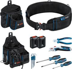 Bosch Blau Zubehör 1600A02H5C Werkzeuggürtel und Handwerkzeugsatz Professional