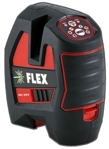 Flex-tools 509841 ALC 3/1-G/R Selbstnivellierender Kreuzlinienlaser grün