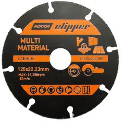 Norton Clipper 70184608309 Sägeblatt Multi-Material für Winkelschleifer 125 x 22,23 mm