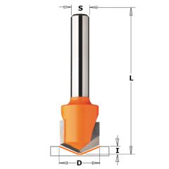715.002.11 V-Nut-Fräser 135° für Alucobond-Schaft 6 mm