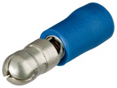 9799151 Rundstecker 100 Stück 5 mm Kabel 1,5-2,5mm2 (Blau)