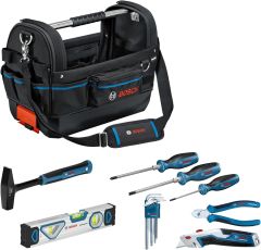 Bosch Blau Zubehör 1600A02H5B GWT 20 Werkzeugtasche und Handwerkzeugsatz Professional