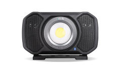 Scangrip AUD202H Audio Light wiederaufladbare/230V LED-Bauleuchte mit Bluetooth-Lautsprecher 2000 Lumen