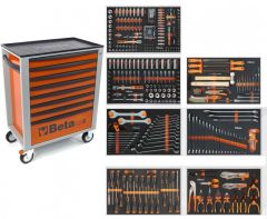024002241 2400S-O8/E-L Werkzeugwagen mit 8 Schubladen 398-teilig Orange