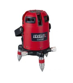 Levelfix 554130 CL618R Motorisierter Multilinien Laser Rot + Stativ