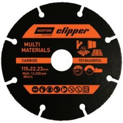 Norton Clipper 70184608308 Hartmetall Multi Material Sägeblatt für Winkelschleifer 76 mm