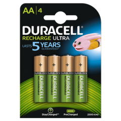 Duracell D057043 Wiederaufladbare Batterien Ultra Precharged AA 4pcs