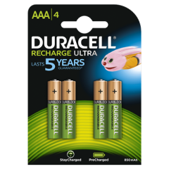 Duracell D203822 Wiederaufladbare Batterien Ultra Precharged AAA 4pcs.