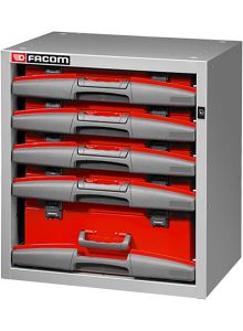 Facom F50000024 Hochschrank mit 5 herausnehmbaren Boxen 495 mm
