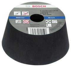 Bosch Blau Zubehör 1608600234 Schleiftopf, konisch-Metall/Guss 90 mm, 110 mm, 55 mm, 60