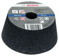 Bosch Blau Zubehör 1608600239 Schleiftopf, konisch-Stein/Beton 90 mm, 110 mm, 55 mm, 24