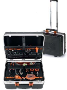 Bahco 4750RCW011BNL 55-teiliger Werkzeugkastensatz mit Gummirädern