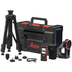 Leica 950879 Disto D5 SET Laser-Entfernungsmesser mit Bluetooth für den Innen- und Außenbereich + Stativ in Metabox 165L