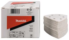 Makita Zubehör P-42793 Schleifblatt 94 x 94 K80 Weiß Klettverschluss 50 Stück