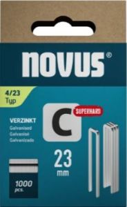 Novus 042-0803 Heftklammer mit schmalem Rücken C 4/23mm Superhart (1.000 Stück)