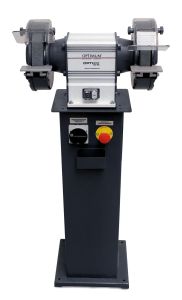 Optimum 790025001 Optigrind GU20NS Tischschleifmaschine mit Not-Aus auf Sockel 200 mm 230 Volt