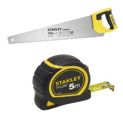 Stanley STHT1-20352SB STHT1-20352 Handsäge Tradecut Universal 550mm 0-30-697 Maßband Tylon 5m - 19mm
