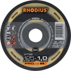 Rhodius 204621 XT38 doorslijpschijf dun Metaal/Inox 125 x 1.0 x 22,23 mm