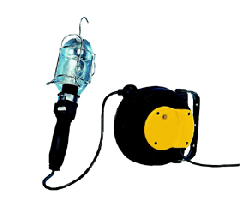 Zeca 800115 9001/T306 Mini-Federkabeltrommel mit Lauflicht, aber ohne Transformator 8 mtr 230 Volt