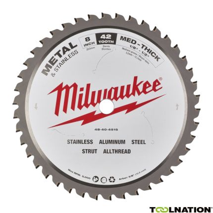 Milwaukee Zubehör 48404515 42-Zahn Metalls&auml;geblatt 203 x 15,87 x 42 - 1