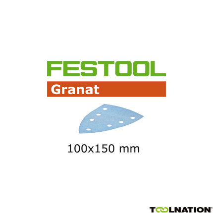 Festool 577539 Schuurbladen Granat STF DELTA/7 P80 GR/10 - 1