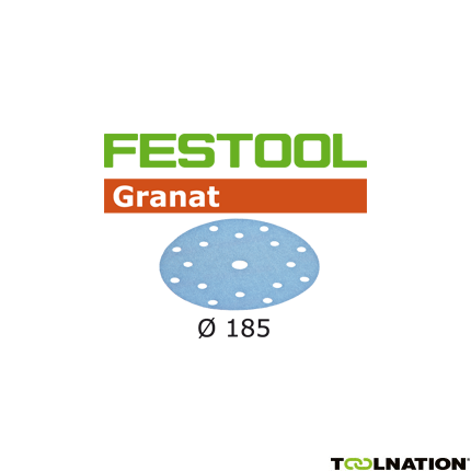 Festool Accessoires 497190 Schuurschijven Korrel 320 Granat 100 Stuks STF D185/16 P320 GR/100 - 1