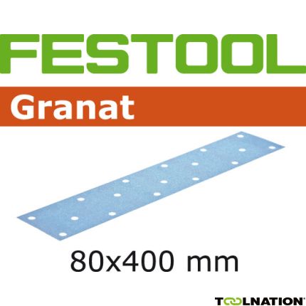 Festool Accessoires 497157 Schuurstroken Korrel 40 Granat 50 stuks STF 80x400 P40 GR/50 - 1