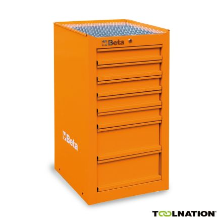 Beta 038000081 C38L-O Seitenschrank Orange mit 7 Schubladen Leer - 2