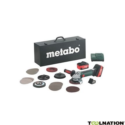 Metabo 600174880 W18LTX Inox Set 18 Volt Akku-Schleifer 5.2Ah Li-Ion - 1