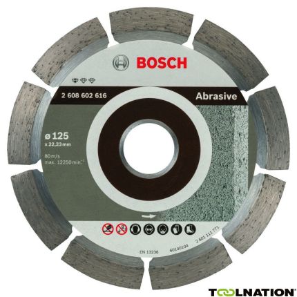 Bosch Blau Zubehör 2608602616 Diamanttrennscheibe Standard for Abrasive 125 x 22,23 x 6 x 7 mm - 1