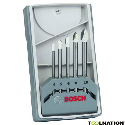 Bosch Blau Zubehör 2608587169 Fliesenbohrer-Set 4/5/6/8/10mm - 1
