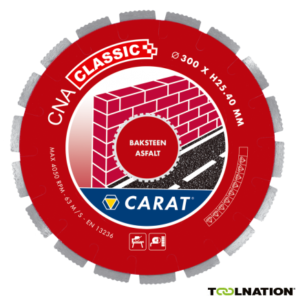 Carat CNAC300500 Diamantzaagblad BAKSTEEN / ASFALT CNA CLASSIC 300x30,0MM - 1