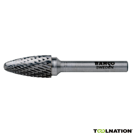 Bahco F0612C04 6 mm x 12 mm Rotorfräser aus Hartmetall für Metall, Baumform, grob 10 TPI 4 mm - 1