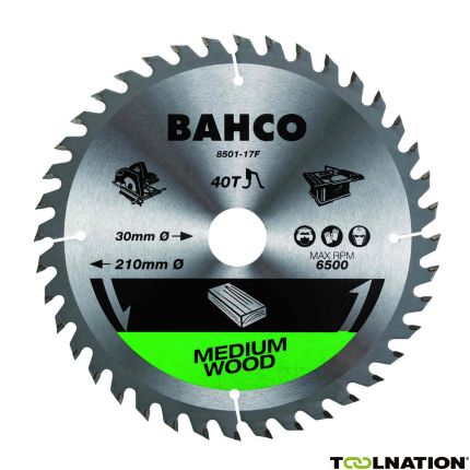 Bahco 8501-7 18-Zähne Kreissägeblätter mit hartmetallbestückten, mittelgroben Zähnen für Arbeiten in Holz 160 mm - 1