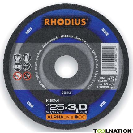 Rhodius 200543  KSM Trennscheibe Metall 125 x 3,0 x 22,23 mm - 1
