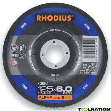 Rhodius 200056 KSM afbraamschijf Metaal 180 x 6,0 x 22,23 mm - 1