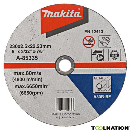 Makita Zubehör A-85335 Trennscheibe Metall 230 x 22,2 mm 1 Stück - 1