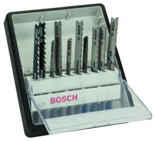 Bosch Blau Zubehör 2607010542 Stichsägeblatt-Set Wood and Metal Robust Line 10-teilig