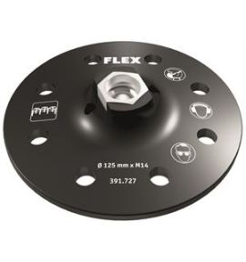 Flex-tools Zubehör 391727 Klett-Schleifteller 125 mm + Staublöcher