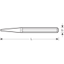 Bahco 3735-4-120 4-mm-Körner mit achtkantigem Schaft, kupferfarben lackiert, 120 mm - 2