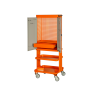 Bahco 1495CD60W Zweitüriger Werkzeugschrank auf Rädern, orange, 1605 mm × 450 mm × 625 mm - 1