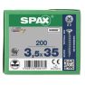 SPAX 1081010350353 Universalschraube 3,5 x 35 mm, Vollgewinde, Senkkopf, Phillips Z2 - 200 Stück - 1