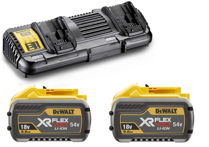 DEWALT Zubehör DCB132X2-QW FLEXVOLT Akku-Set 2x 18V/54V Akkus + XR Multivoltage Ladegerät