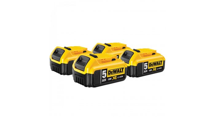 DeWalt Zubehör DCB184QUARTET DCB184 4er-Pack - 4 x Akku 18 Volt 5,0 Ah Li-Ion