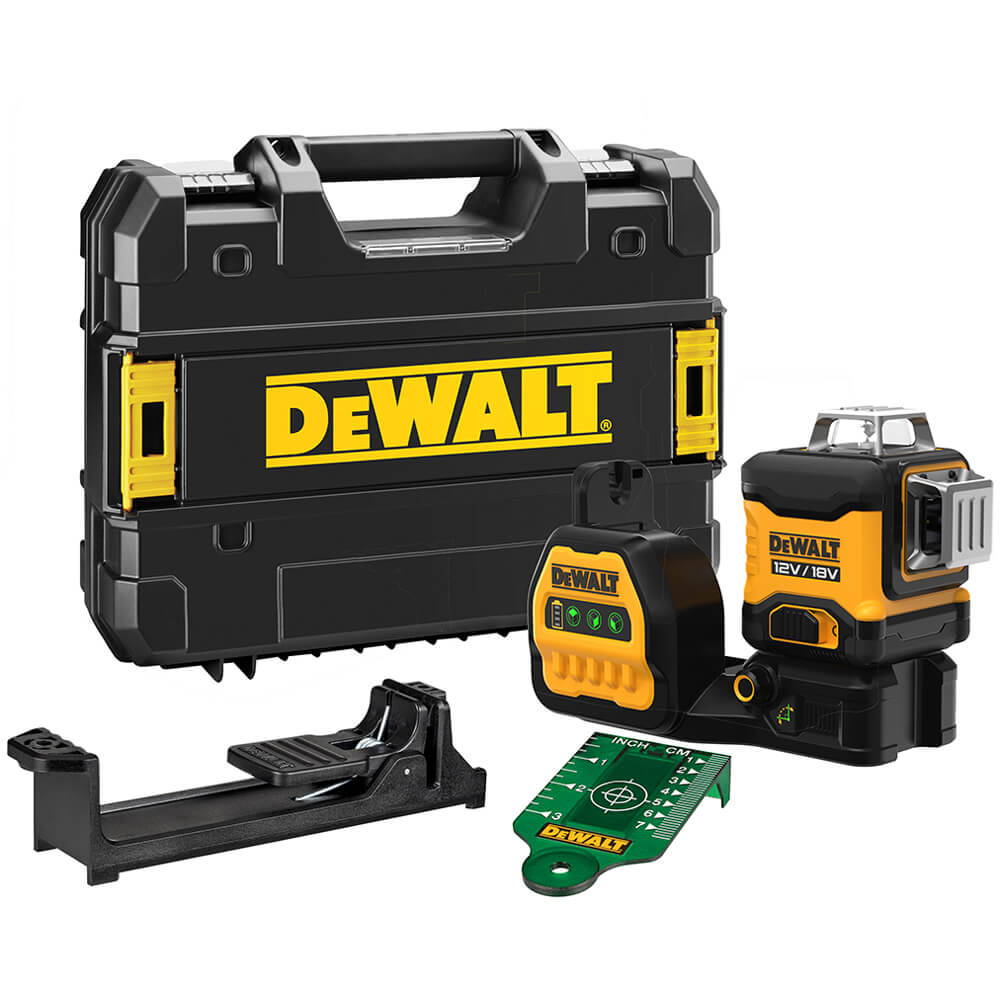 DEWALT DCE089NG18-XJ Mulitlinienlaser Grüne Strahl 3x360° G12/18 Volt ohne Akku oder Ladegerät