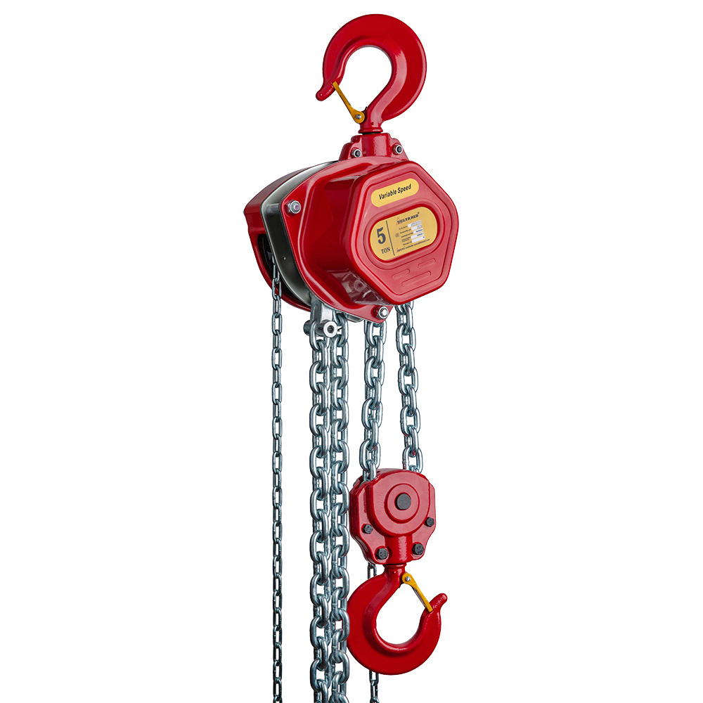 DELTA RED VS.0.04105003 Hochwertiger Handkettenzug mit variabler Hubgeschwindigkeit, 5 Tonnen Tragkraft und 3 Metern Hubh&ouml;he