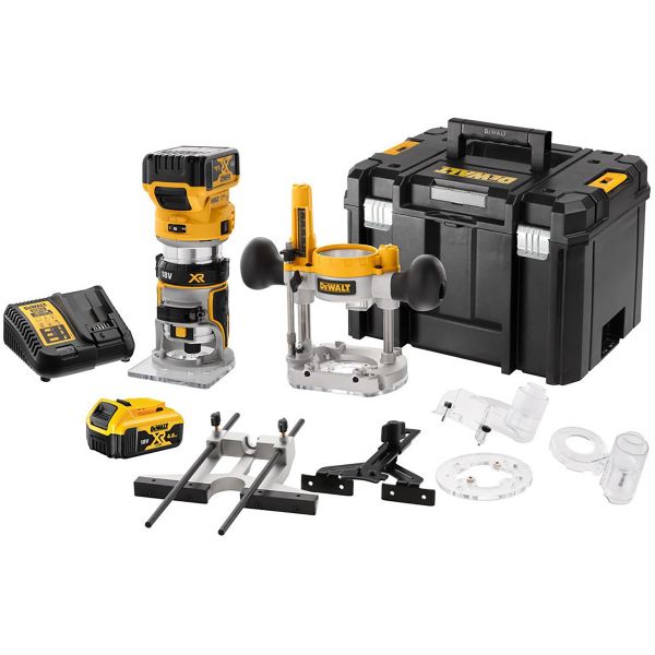 DeWALT DCW604P2-QW DCW604P2 Akkufräse/Kantenfräse 18V 5.0Ah Li-Ion