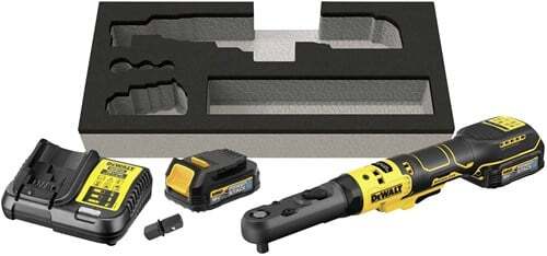 DeWALT DCF510E2G-QW Akku-Ratschenschrauber 18V XR 3/8″ und 1/2″ 1,7 Ah und Ladegerät im Karton